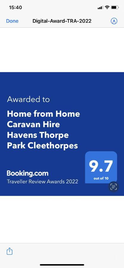 Home From Home Caravan Hire, Haven'S Thorpe Park, Клийторпс Екстериор снимка